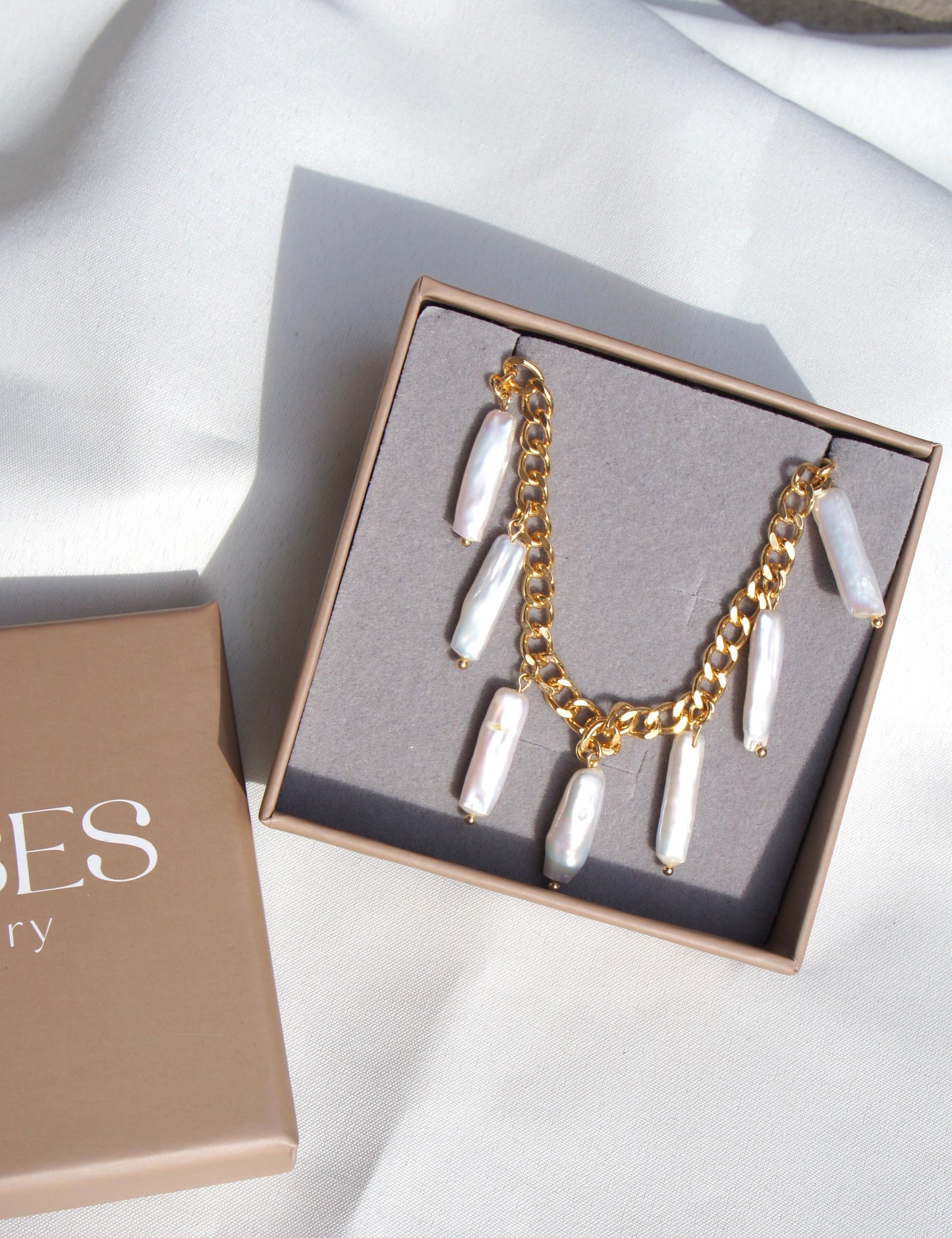 Adira Pearl Charm Necklace