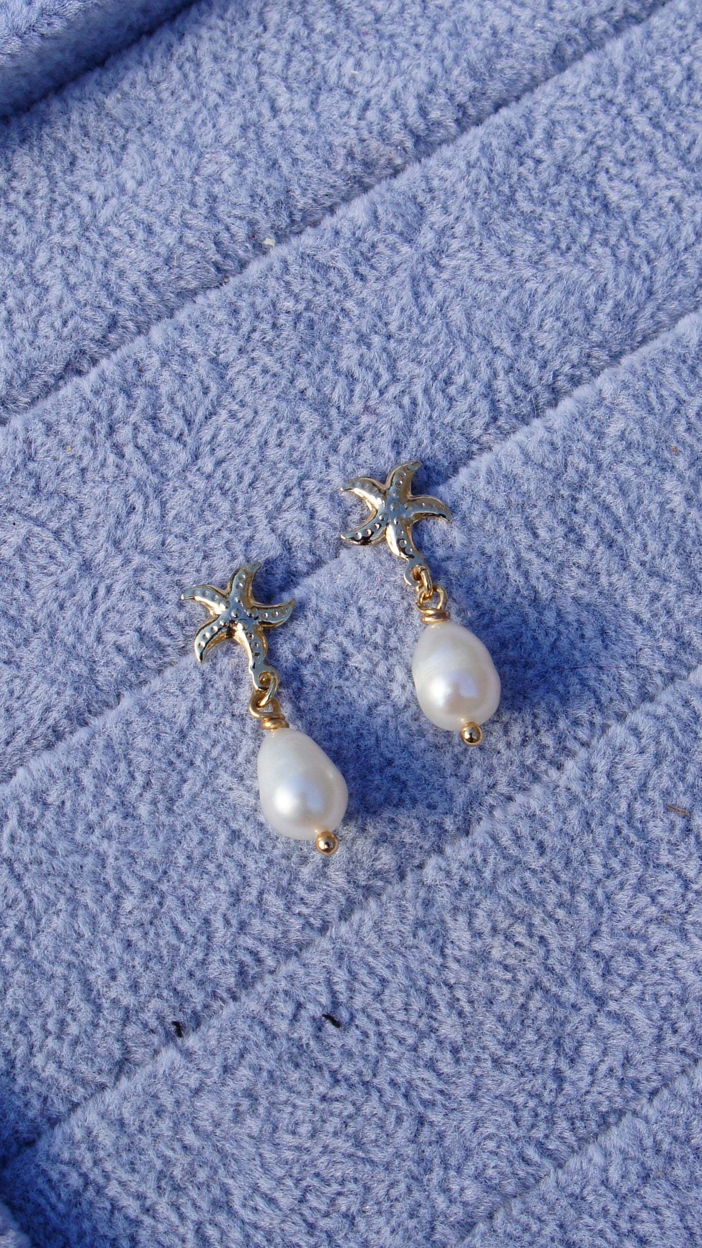 Starfish Pearl Earrings