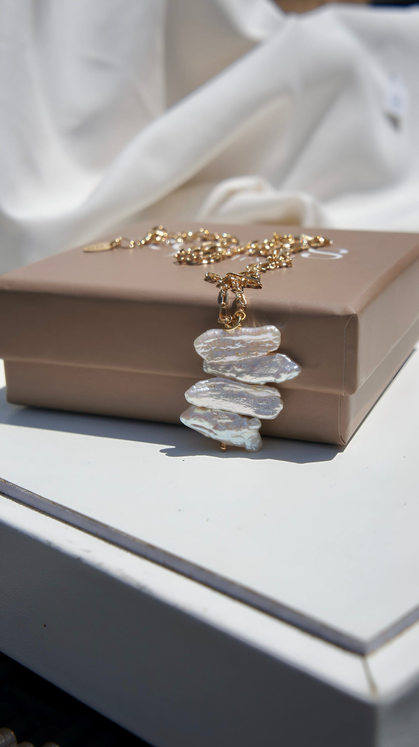 Elowen Pearl Charm Necklace
