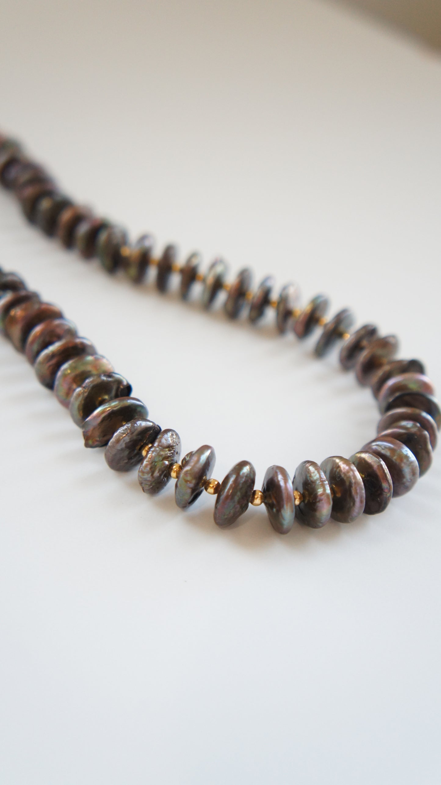 Autumn Brown Pearl Necklace
