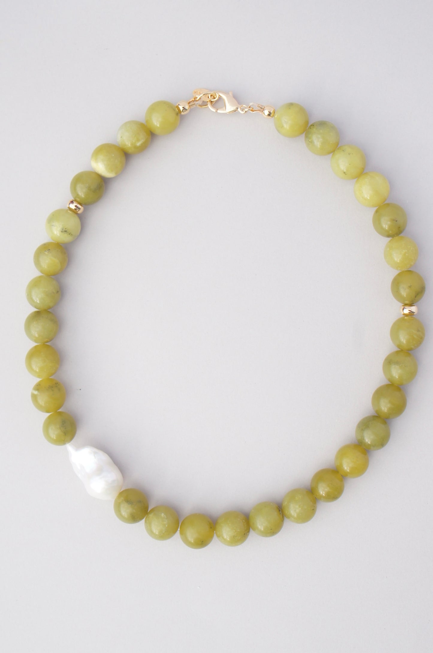 Olive & Pearl Necklace