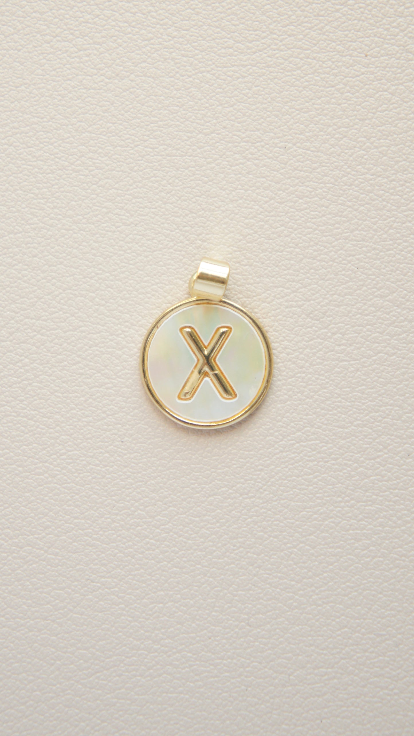 Mother of Pearl Initial Charm