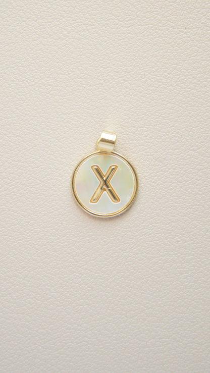 Mother of Pearl Initial Charm