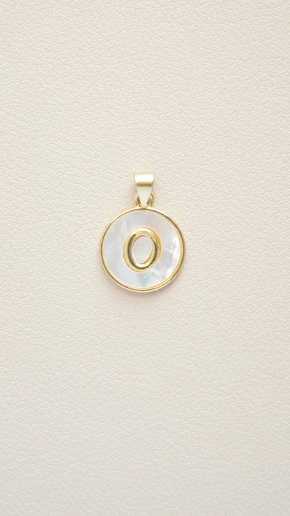 Mother of Pearl Initial Charm