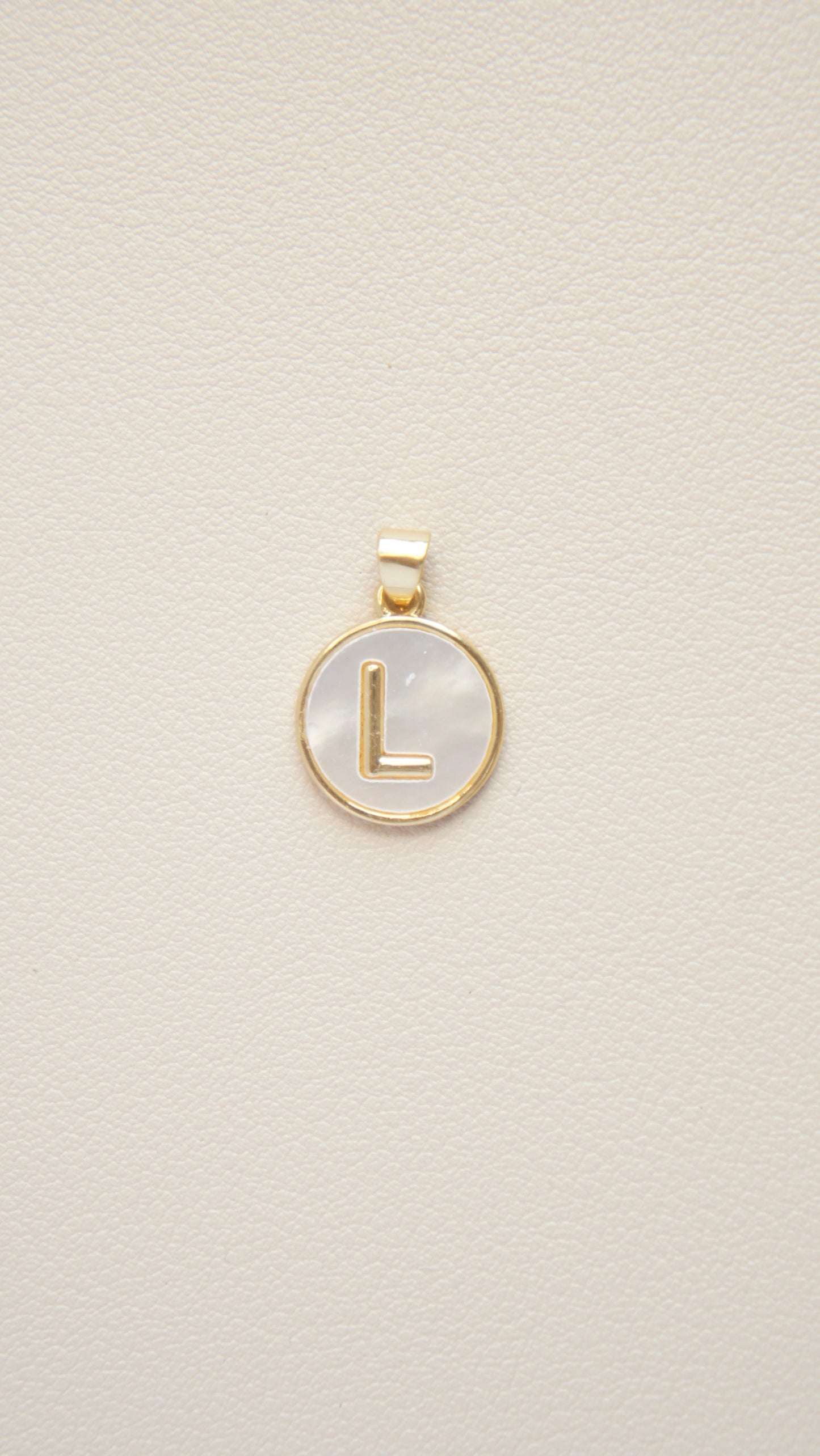 Mother of Pearl Initial Charm