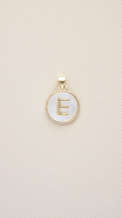 Mother of Pearl Initial Charm