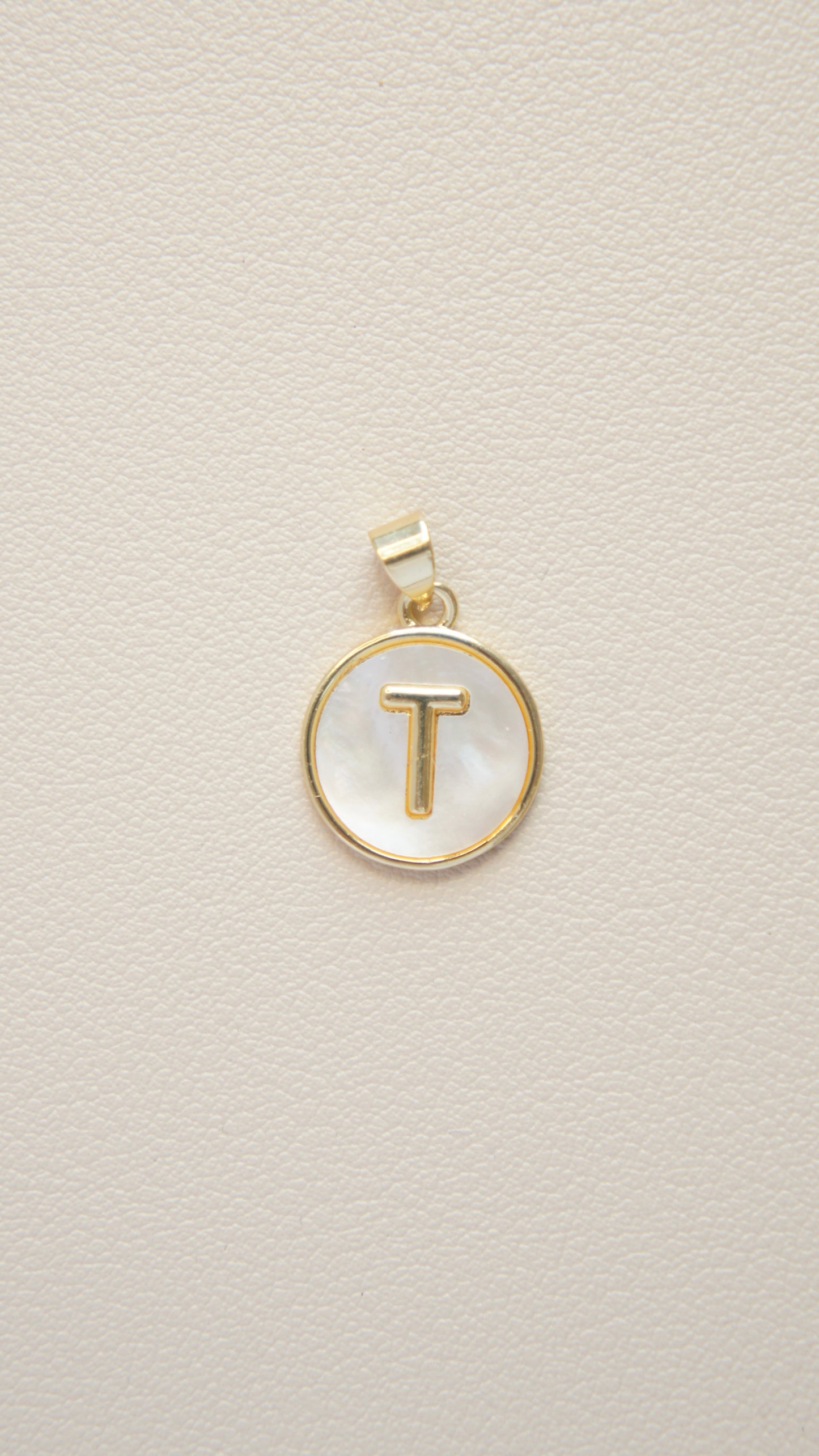Mother of Pearl Initial Charm