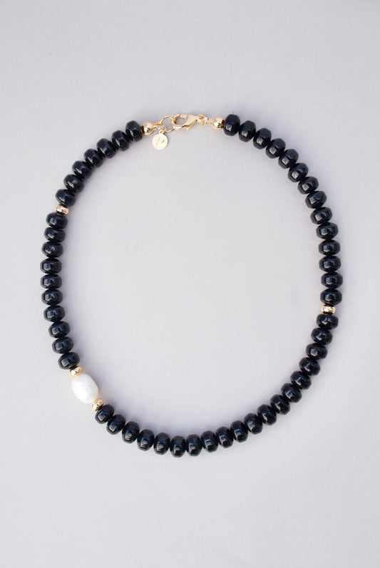 Moon & Onyx Necklace