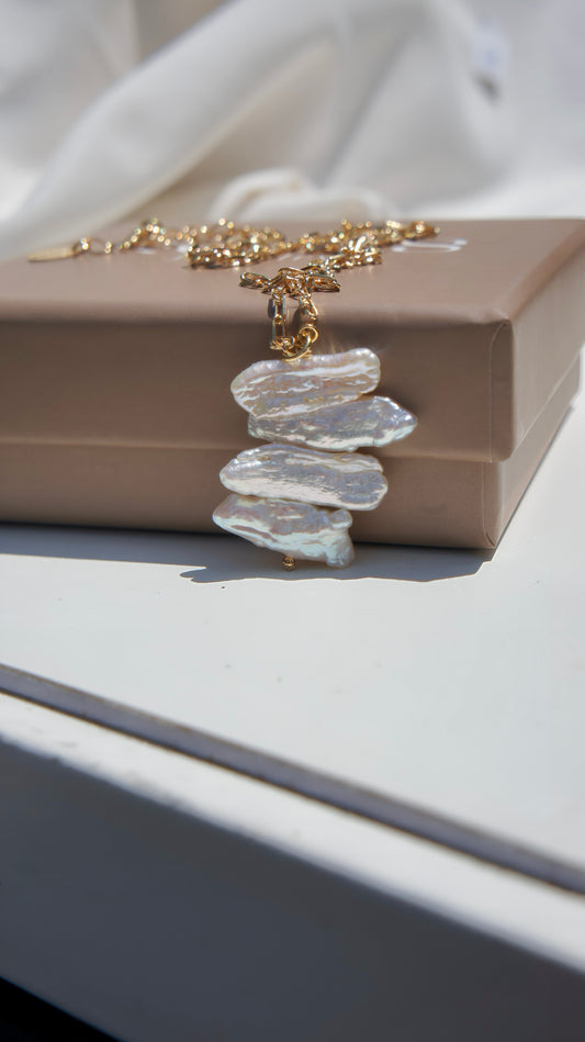 Elowen Pearl Charm Necklace