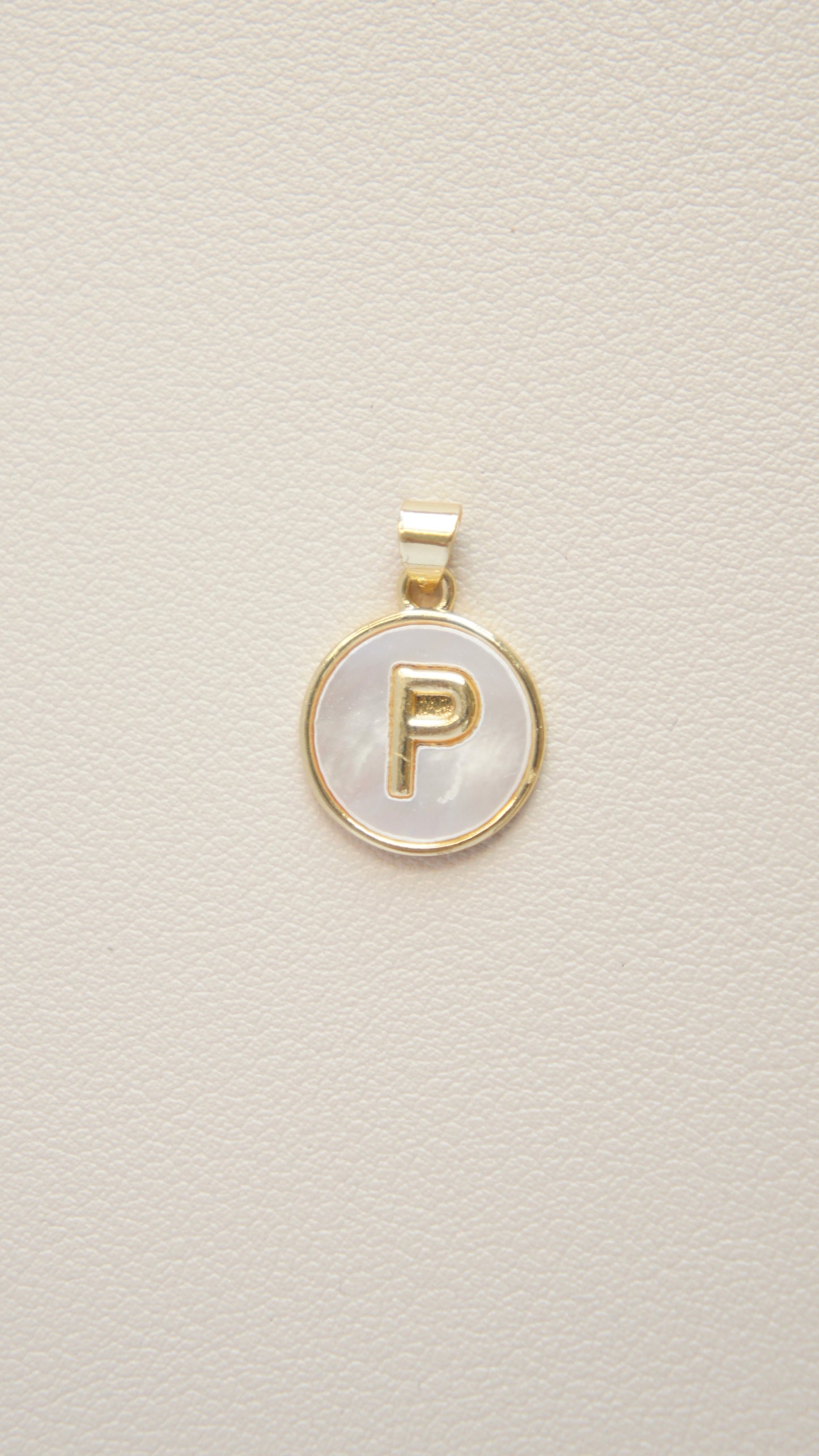 Mother of Pearl Initial Charm