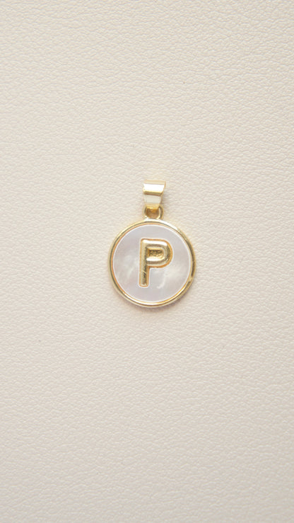 Mother of Pearl Initial Charm
