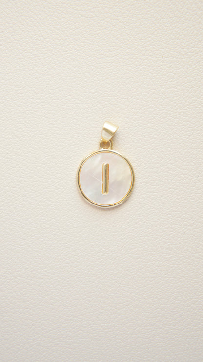 Mother of Pearl Initial Charm