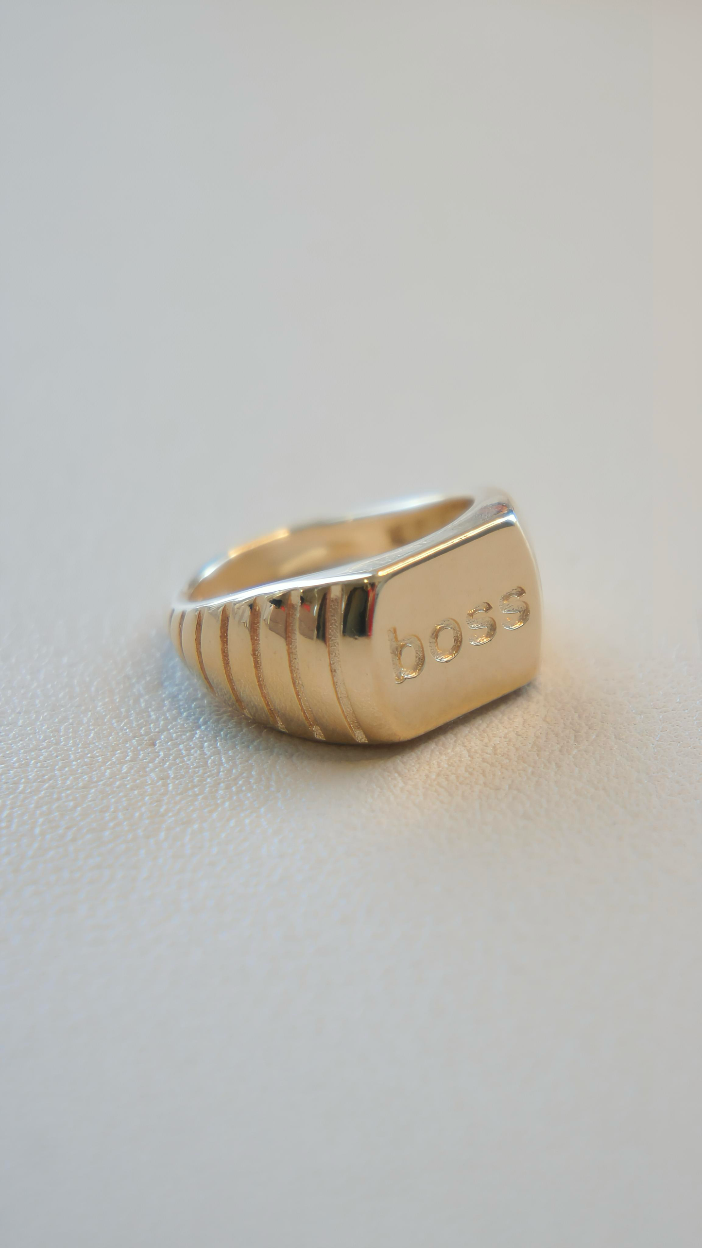 Boss Engraved Ring