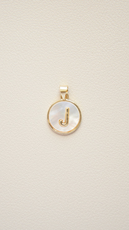 Mother of Pearl Initial Charm