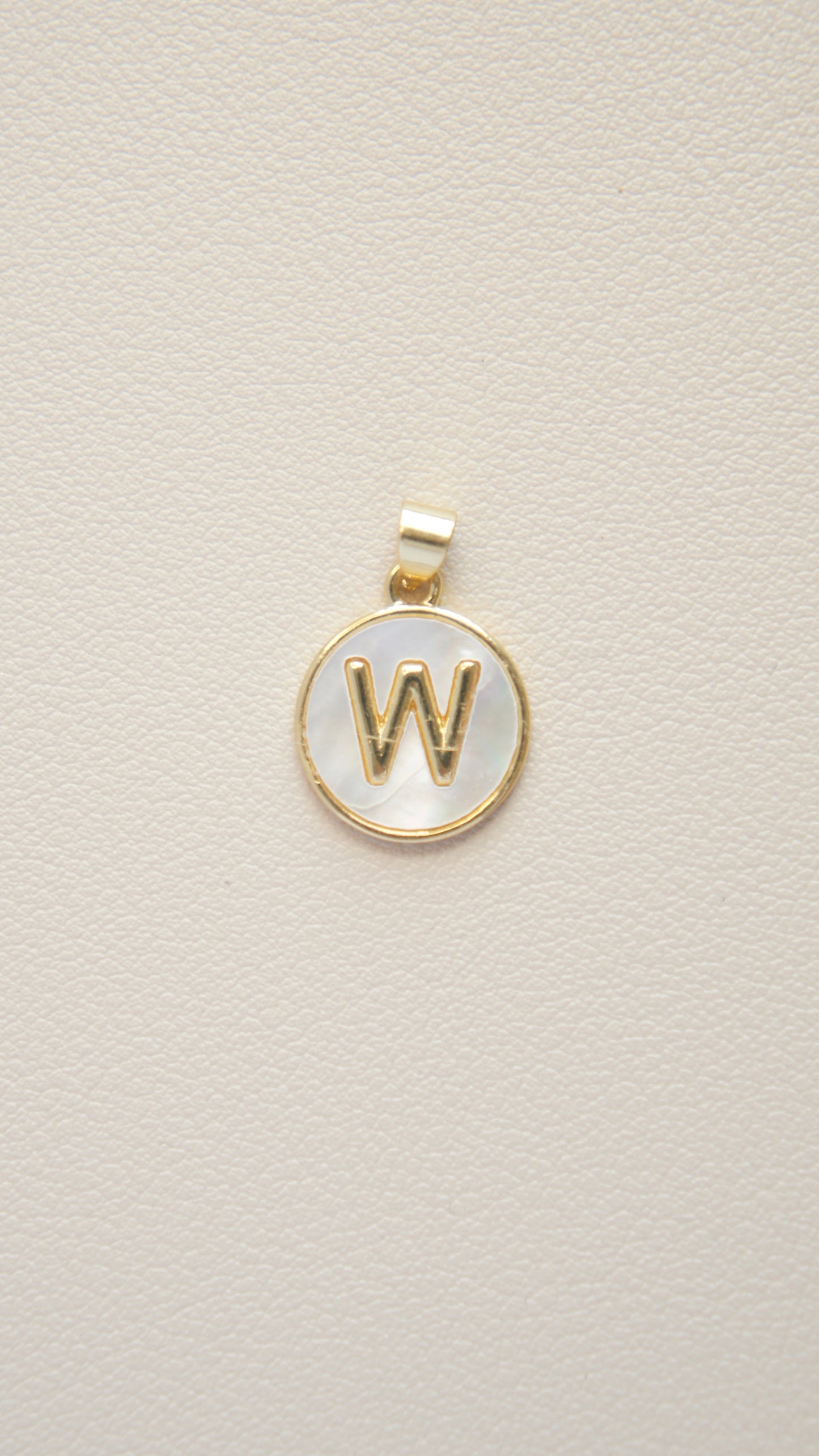 Mother of Pearl Initial Charm