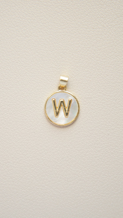 Mother of Pearl Initial Charm