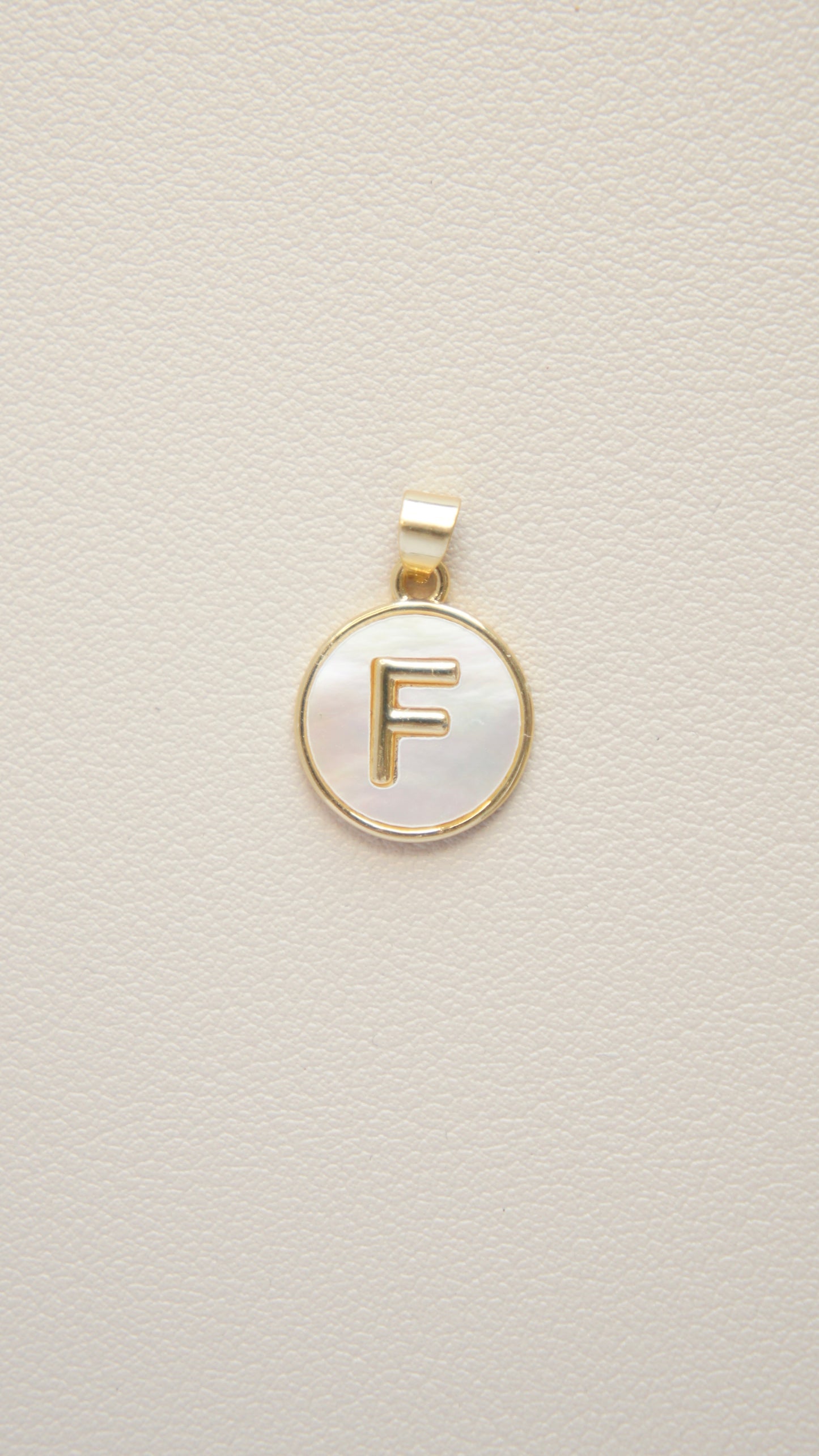 Mother of Pearl Initial Charm