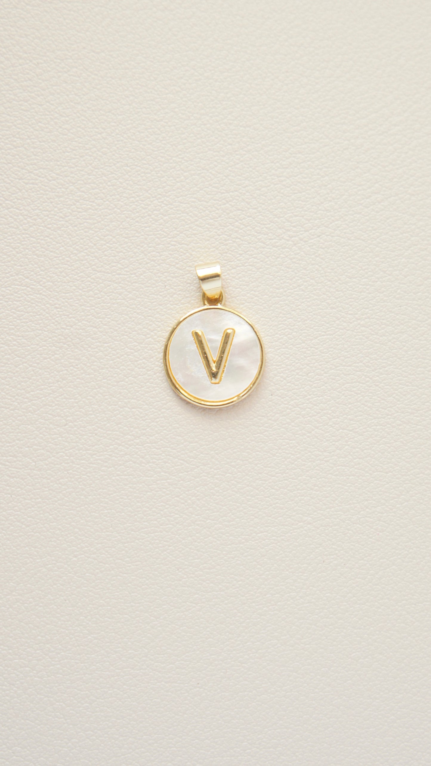 Mother of Pearl Initial Charm