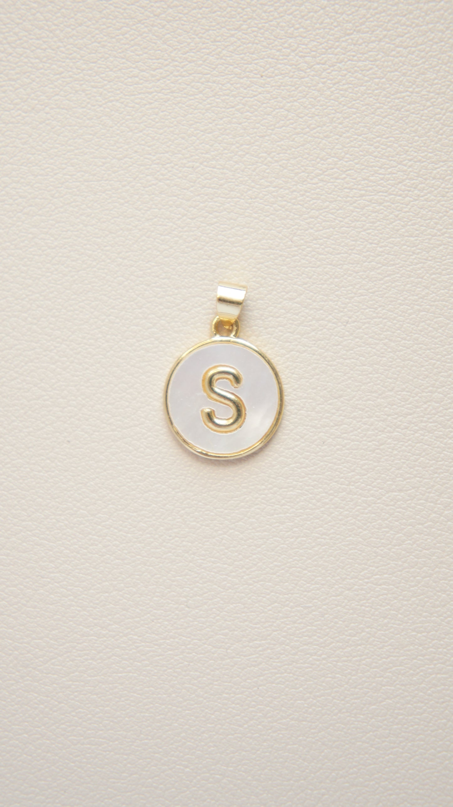 Mother of Pearl Initial Charm