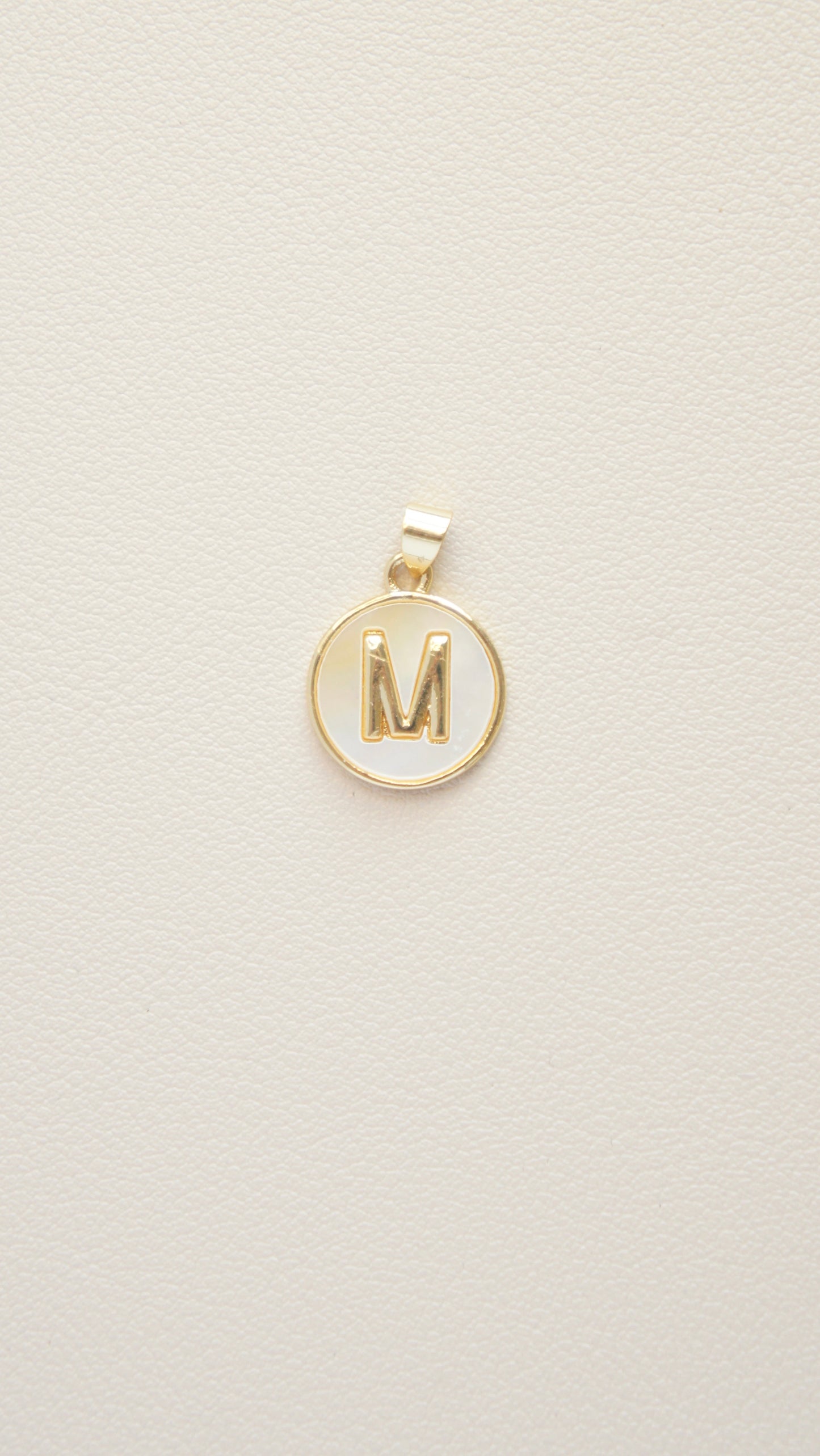 Mother of Pearl Initial Charm