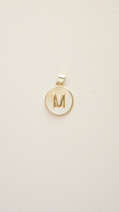 Mother of Pearl Initial Charm