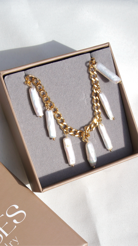 Adira Pearl Charm Necklace