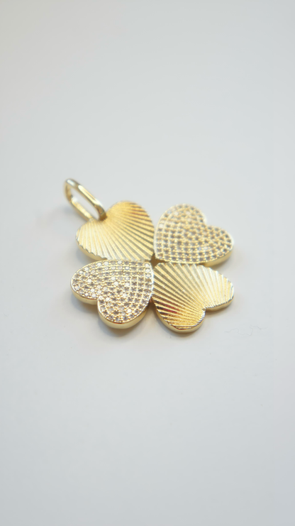Large Clover Gold Charm