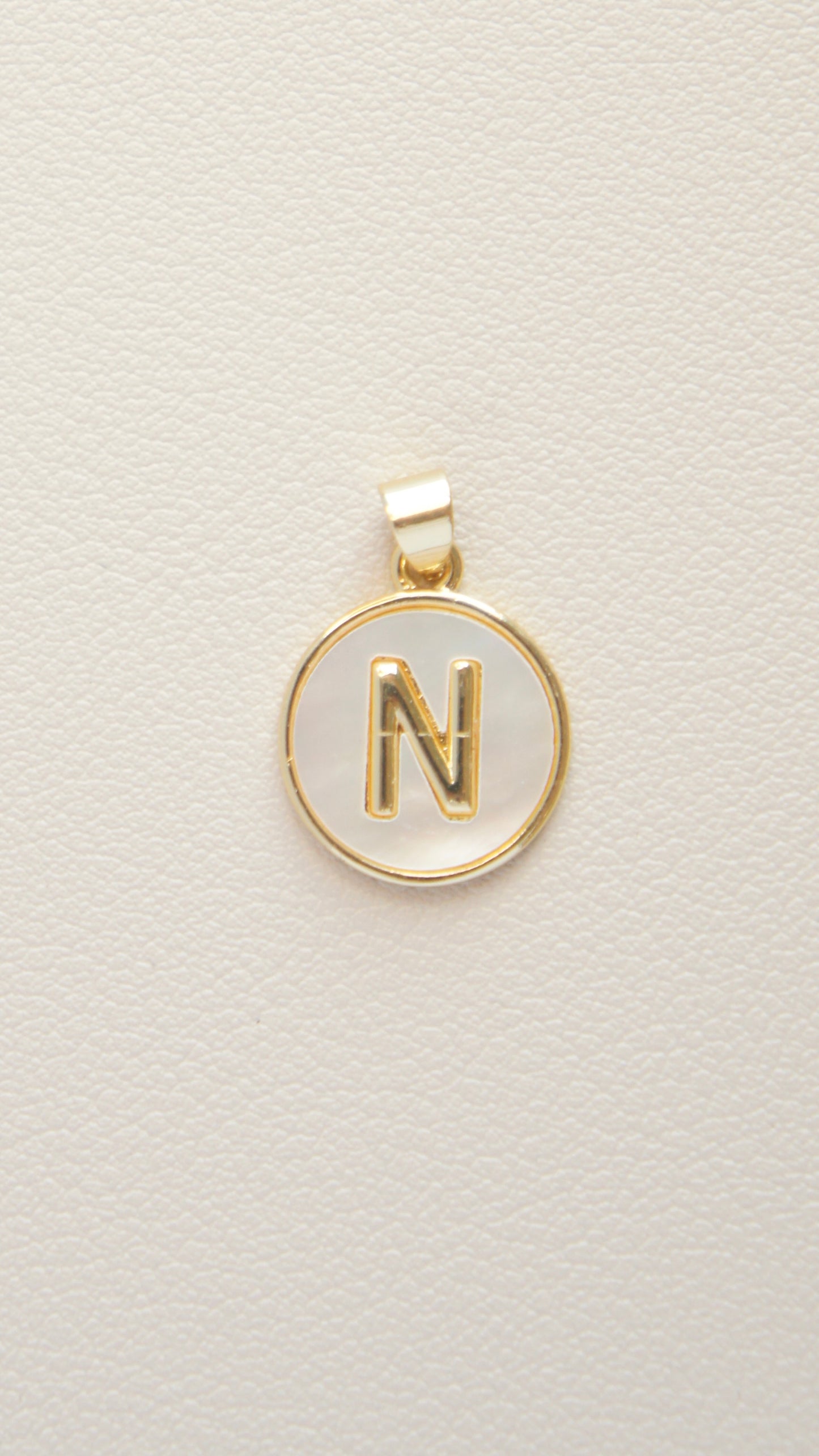 Mother of Pearl Initial Charm