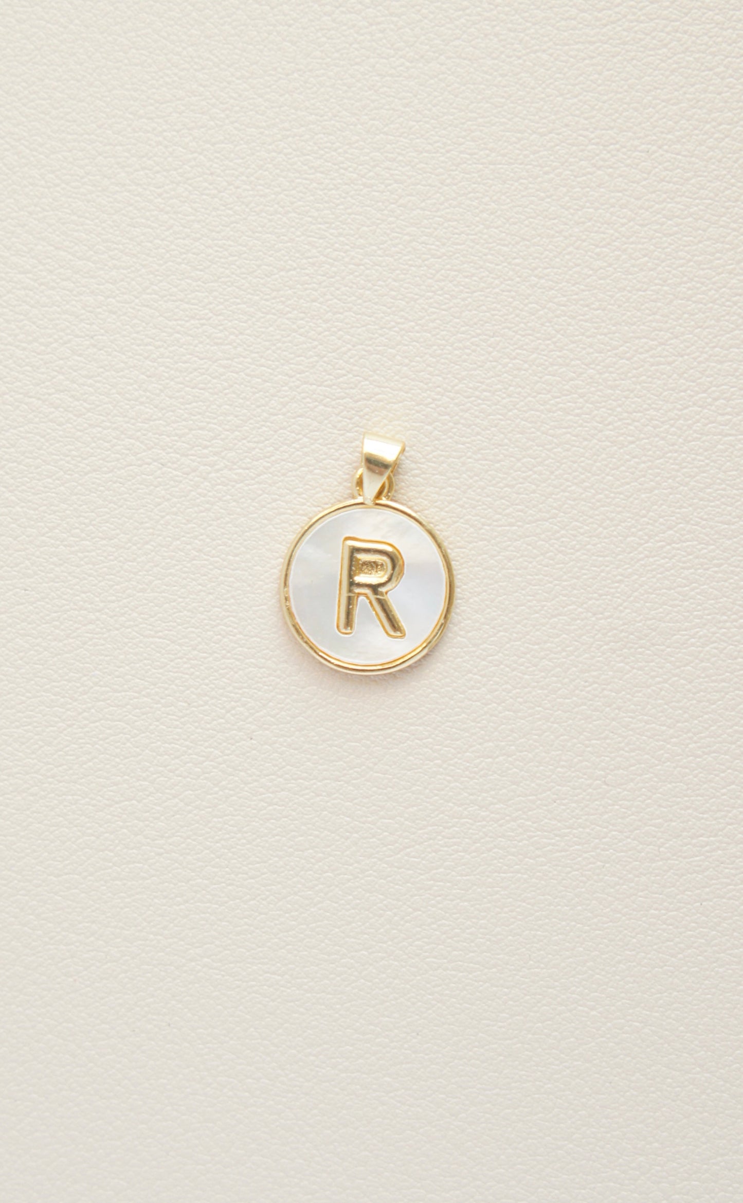 Mother of Pearl Initial Charm
