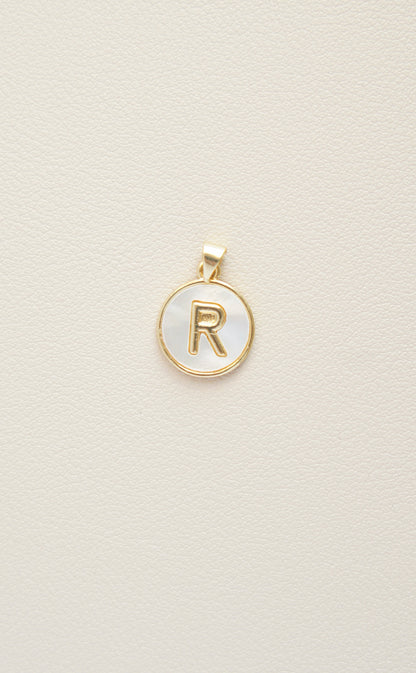 Mother of Pearl Initial Charm