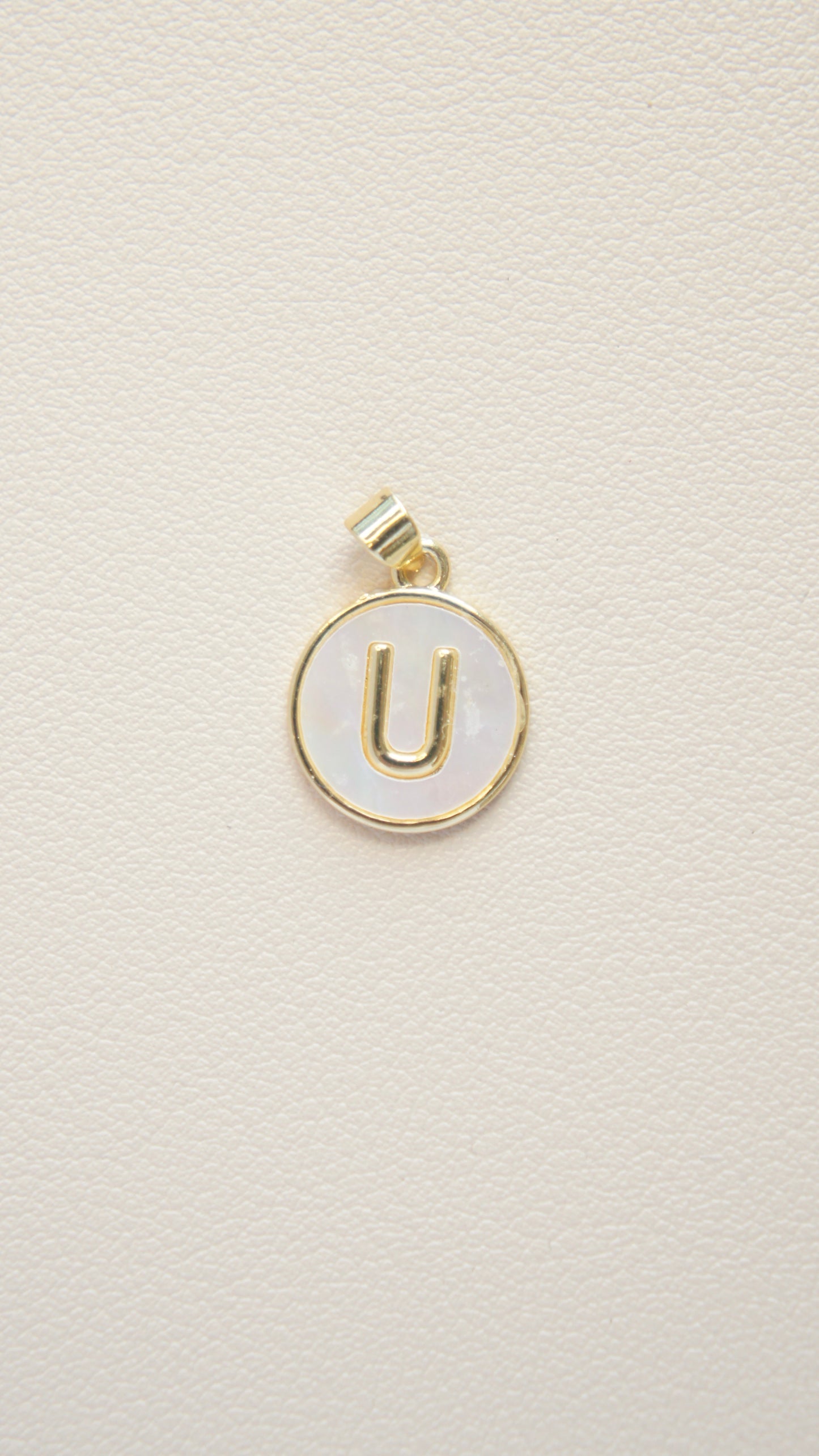 Mother of Pearl Initial Charm