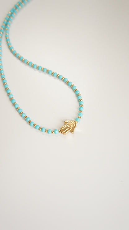 Hamsa Beaded Necklace