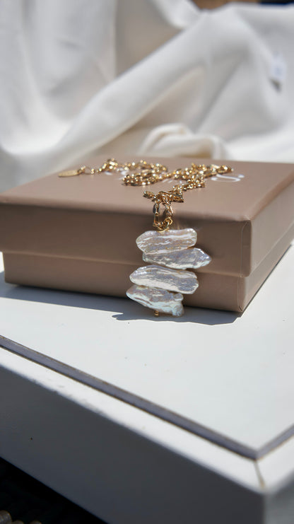 Elowen Pearl Charm Necklace