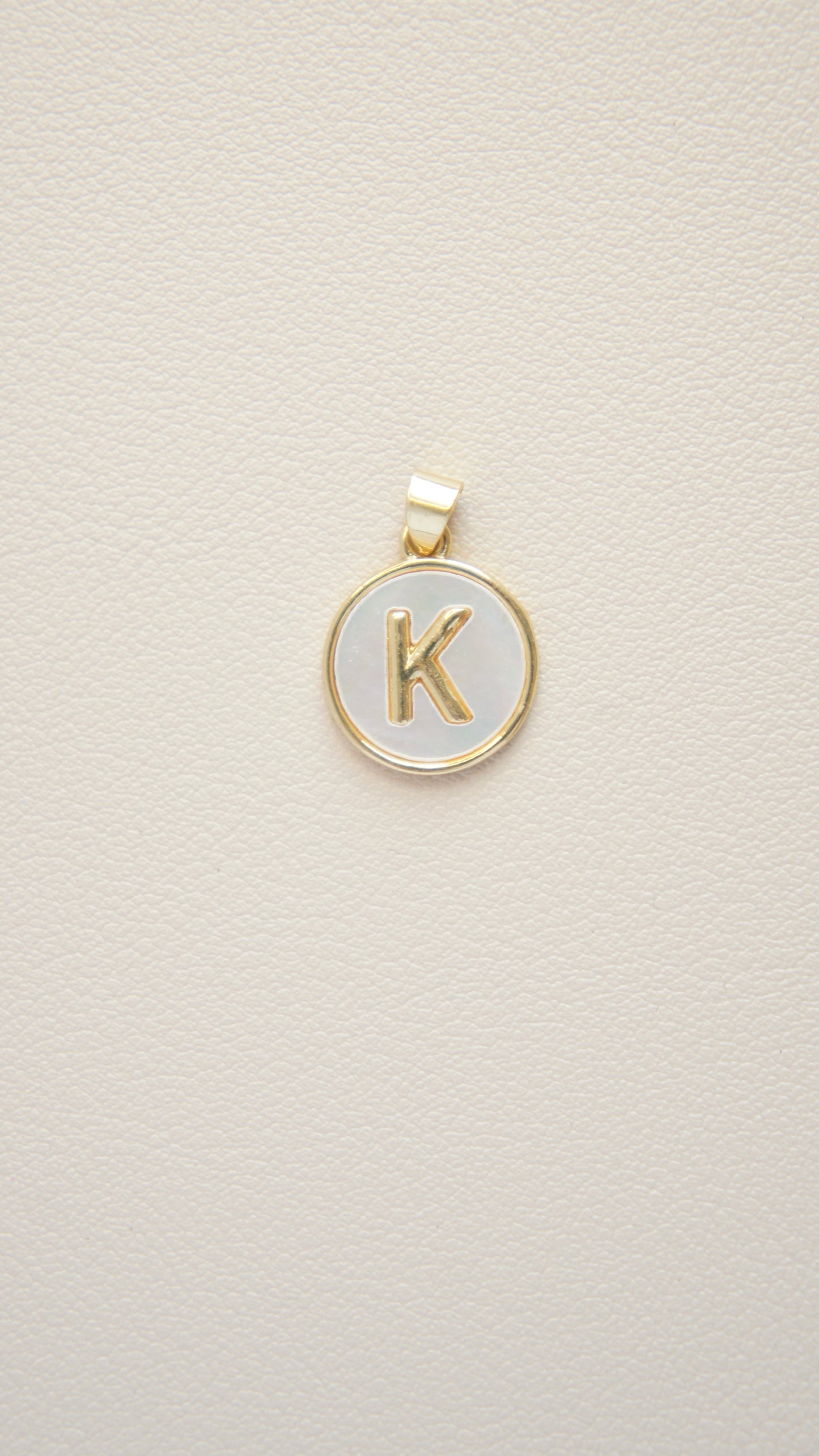 Mother of Pearl Initial Charm