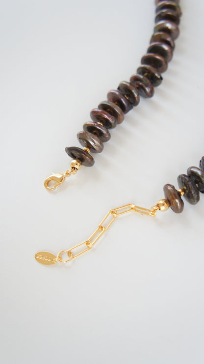 Autumn Brown Pearl Necklace