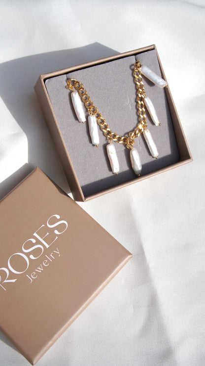 Adira Pearl Charm Necklace