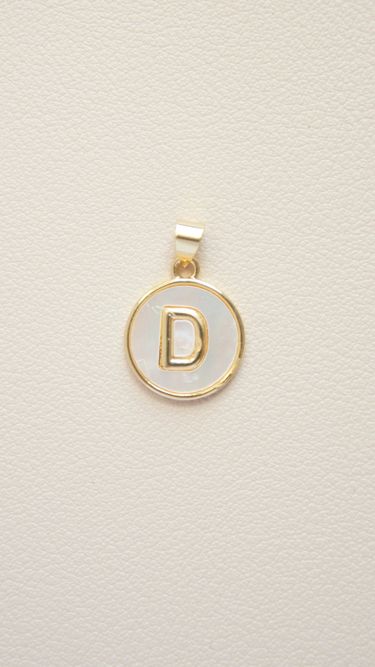 Mother of Pearl Initial Charm