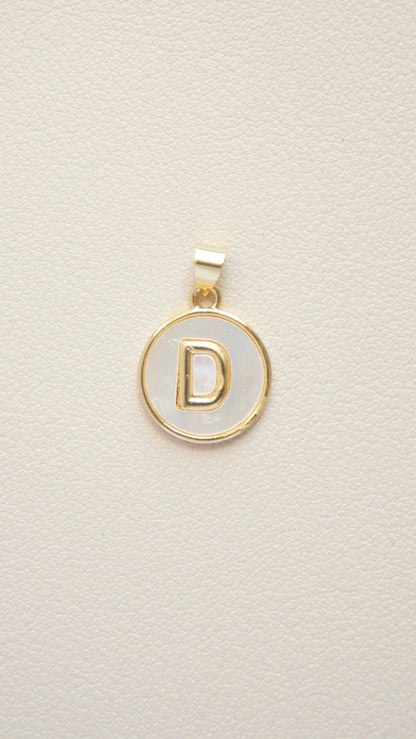 Mother of Pearl Initial Charm