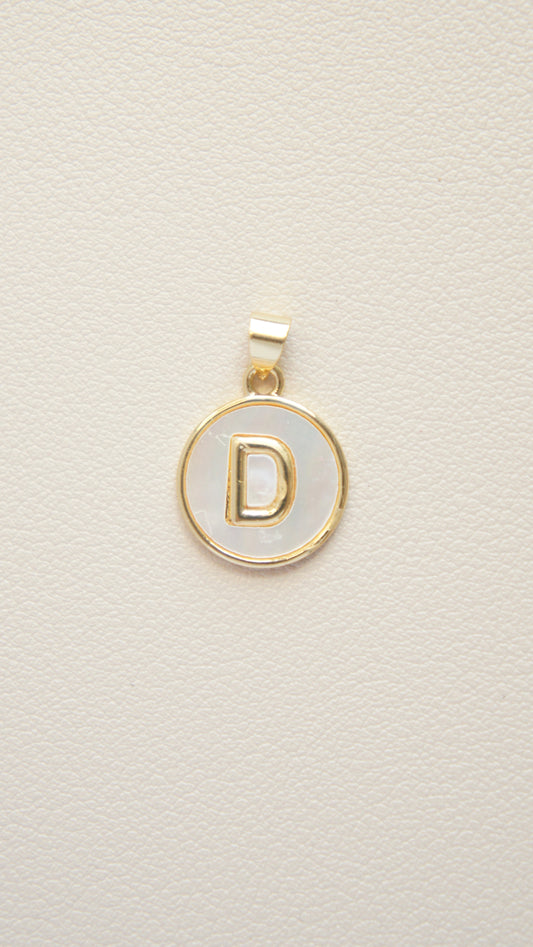 Mother of Pearl Initial Charm